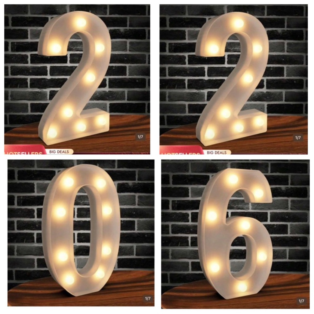 Light Up Number Party Decor